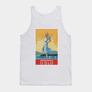 Summer Breezes in Oslo - Vintage Travel Poster Tank Top